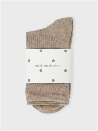 Moshi Moshi Minnd Story Rib Socks warm sand